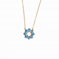 Κολιέ blue topaz K14